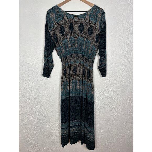 Free People She's A Lady Reversible Maxi Dress Boho Folk Size XS - Picture 5 of 9